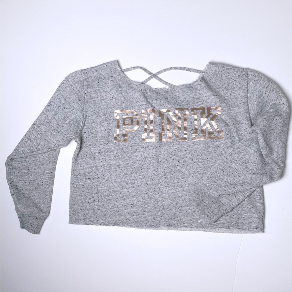 Grey Cropped Relaxed Fit Sweater